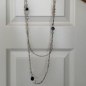 Ann Taylor crystal layered station necklace